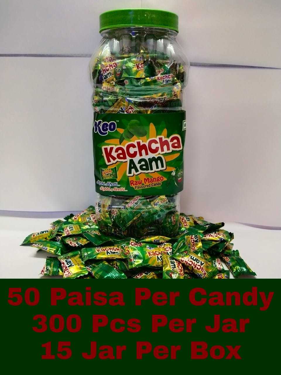Kachcha Aam Flavoured Candy - Solid Form, Juicy Mouthfeel | Tangy & Sweet Taste, Long Shelf Life, Eggless Delight For All Ages