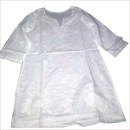Ladies Cotton Short Kurti - Washable, Size S/M/L/XL | Simple Style for All Seasons: Rainy, Spring, Summer, Winter