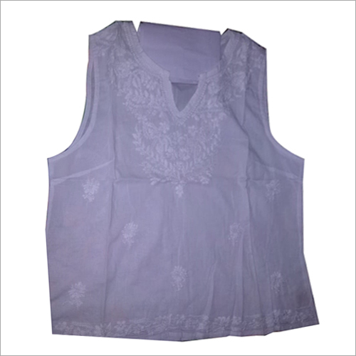 Ladies Chikankari Short Kurta - Cotton Blend, Sizes S to XL | Washable, Suitable for Rainy, Spring, Summer, and Winter Seasons