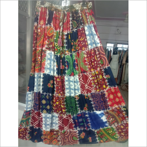 Cotton Patch Skirt - Cotton Material, All Sizes Available, Various Colors, Printed Pattern | Ideal for Summer Season Wear