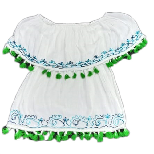 Ladies Off Shoulder Top - Cotton Fabric, All Sizes Available - Summer Essential in Elegant White