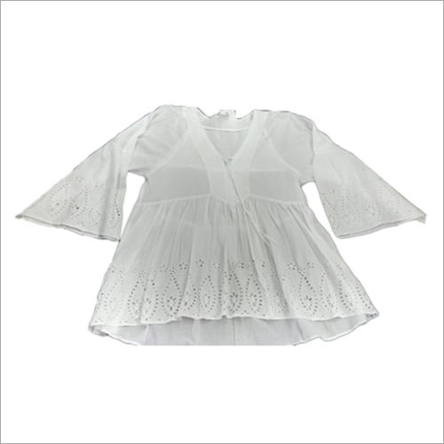 Bell Slevee White Top - Cotton Blend, All Sizes | Summer Essential, Plain Design for Effortless Style in Warm Weather