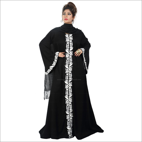 Ladies Designer Abayas On Nida Fabric - Attributes: Washable