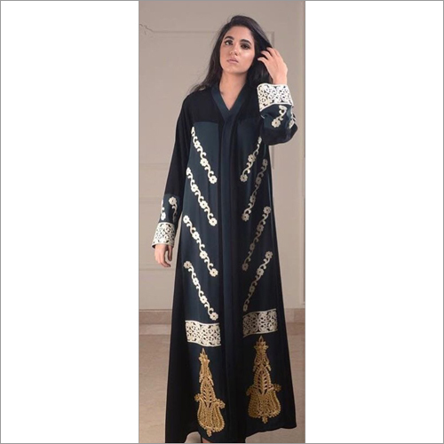 Ladies Designer Abayas On Nida Fabric - Attributes: Washable