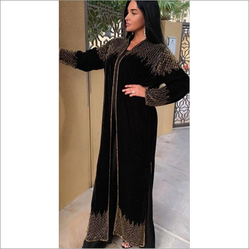 Ladies Designer Abayas On Nida Fabric - Attributes: Washable
