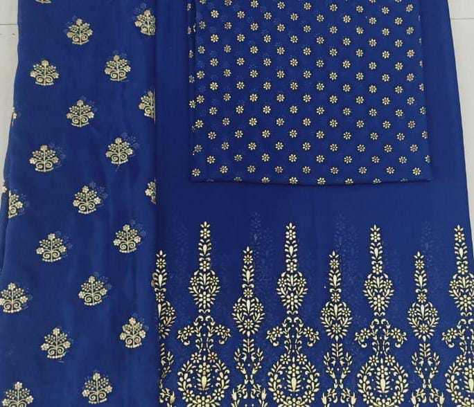 Top, Bottom, Dupatta On Fox Georgette