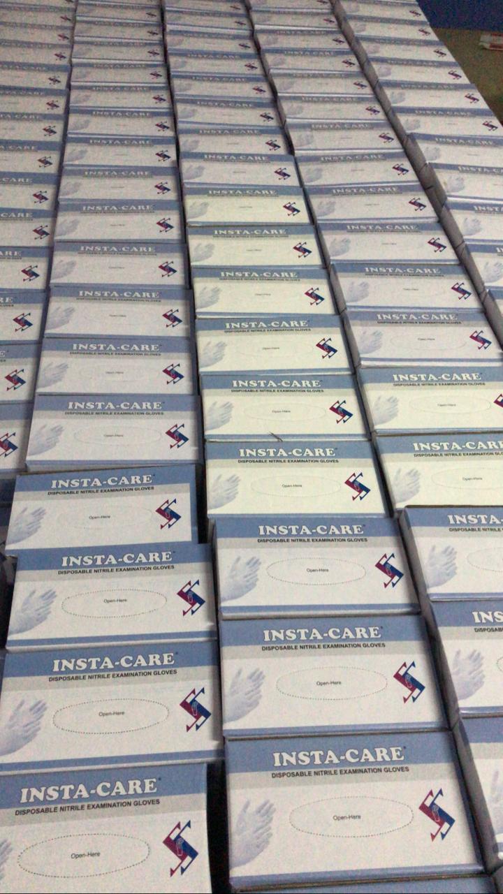 Nitrile Gloves - Nitrile Material, Standard Length, Blue Color | Comfortable Fit, Durable, Enhanced Grip, Latex & Powder Free, 100/box