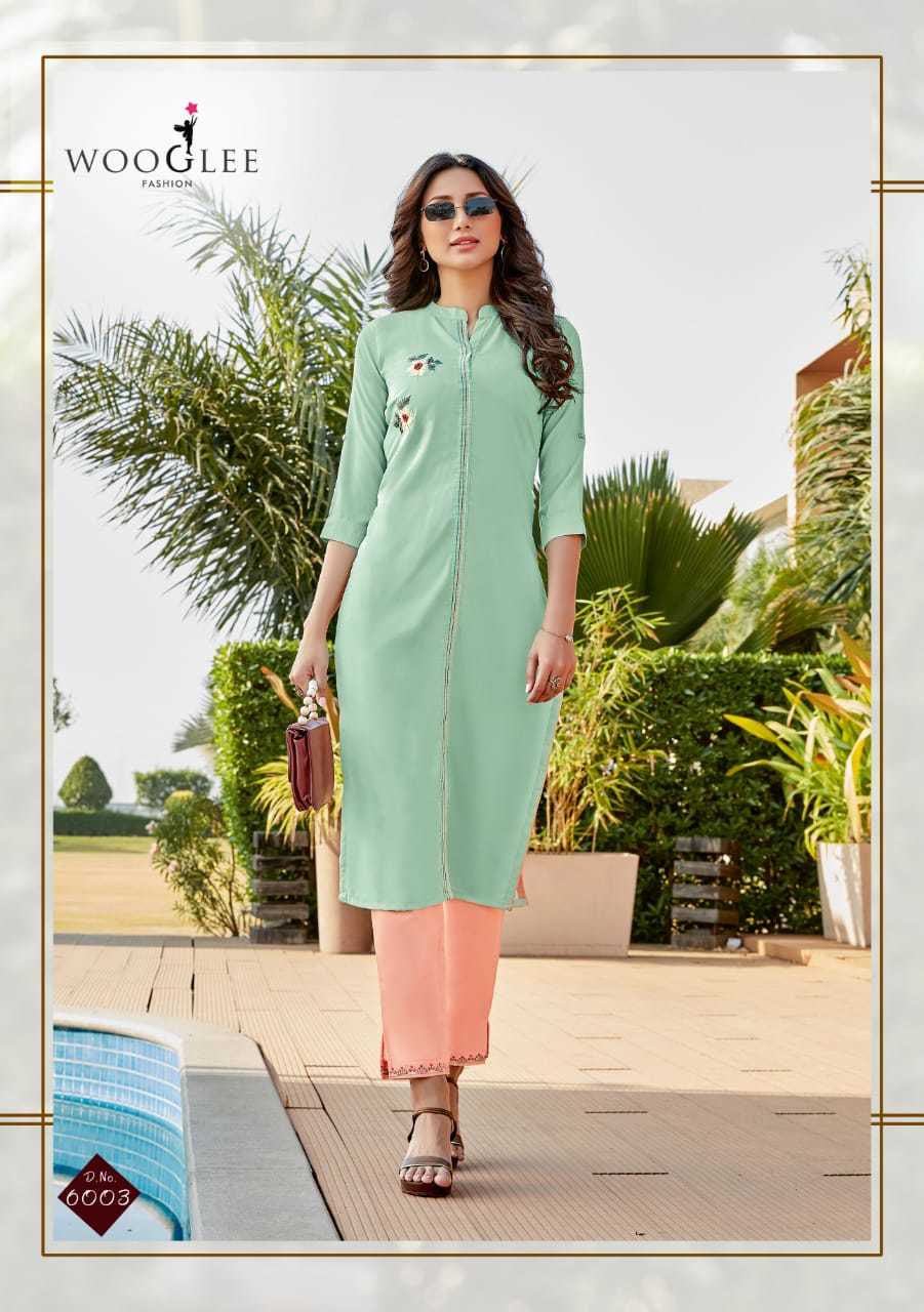 Wooglee - Heavy Rayon Top With Jam Cotton Bottom | Embroidery & Handwork, 3-4th Sleeve Style, Formal Wear For Ladies, Available In Multiple Sizes