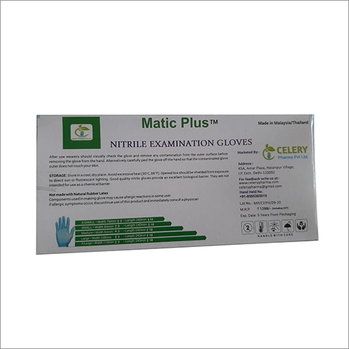Nitrile Examination Gloves - Nitrile, Xs,s,m,l,xl Sizes, Blue Color | 100 Gloves Per Pack, Mid Forearm Length, Fda Approved