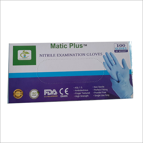 Nitrile Examination Gloves - Nitrile, Xs,s,m,l,xl Sizes, Blue Color | 100 Gloves Per Pack, Mid Forearm Length, Fda Approved