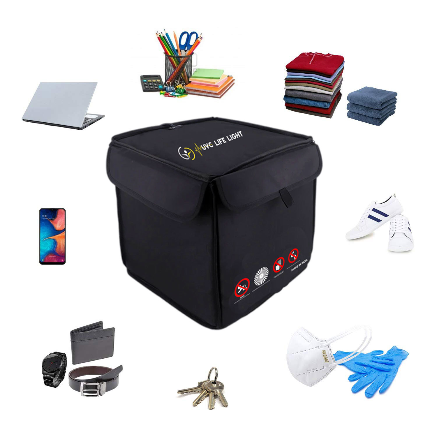 Green/blue/black Foldable And Portable Uvc Chamber