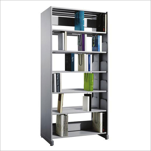 Grey 1 Bay Library Shelving Starter Unit With Side Panels