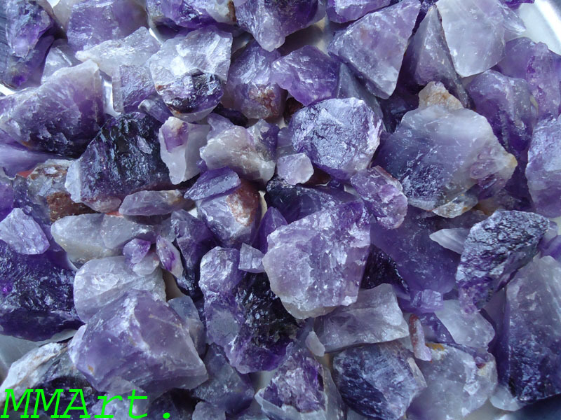 Amethyst Stone Healing Gravels And Biomate Polished Stone Chips Round Pebbles - Size: Customized