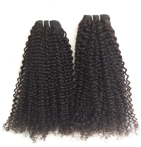 Kinky Curly Human Hair Weaves - 26 Inch, Black Color | 100% Shed-free, Easy To Maintain, Smooth And Soft Texture, Washable And Durable