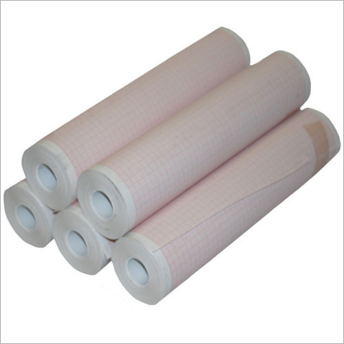 ECG Paper - Thermal Paper, 100mm x 20m, Pink Color | 25mm/sec Speed, 10mV/cm Sensitivity, 100 Dots/Inch Resolution