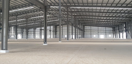 Peb Warehouse Building Structure - Steel Medium To Large Size Blue And White | Prefabricated Insulated Durable Customizable For Ventilation