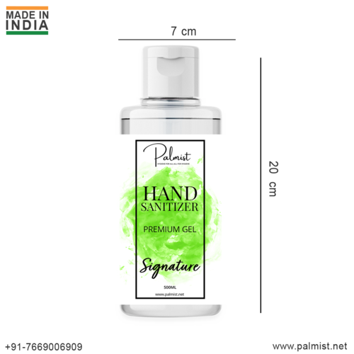 Palmist Hand Sanitizer 500ml - 500ml Transparent Disinfectant | Effortless Use, Long-lasting Germ Protection, 3 Fragrance Variants: Tizuka, Signature, Brace