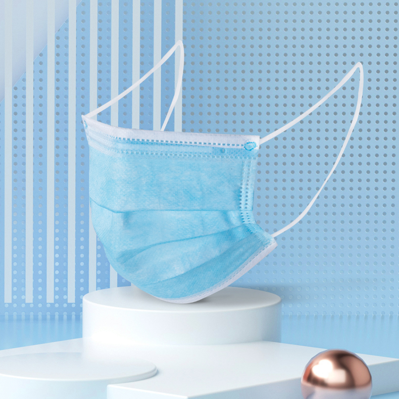 White/bleu Non Medical Disposable 3layer Kids Face Mask