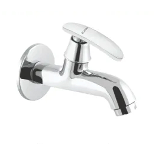 Stainless Steel Bib Cock Long Body With Flange - Color: Silver