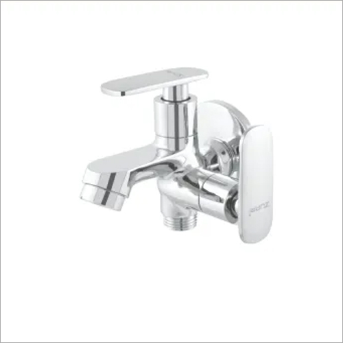 Chrome Polished Silver Plated 2 Way Bib cock With Flange for Wall