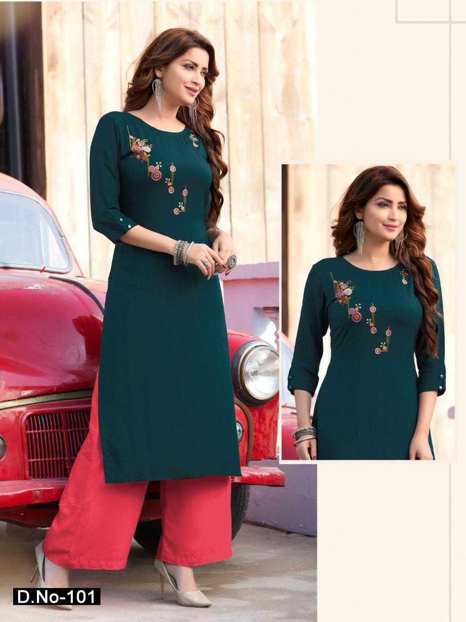 Ladies Flavour Launched By Sapphire - Heavy Rayon Work, M(38)/l(40)/xl(42)/xxl(44) | Washable, 3-4th Sleeve Style, Party Wear, Suitable For All Seasons