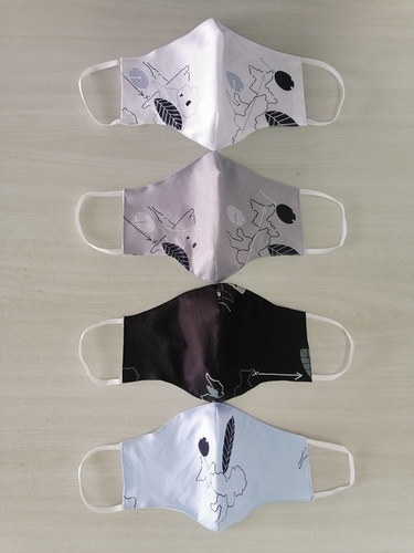 Printed Fabric Masks Size: 9 Inch X 5.5 Inch