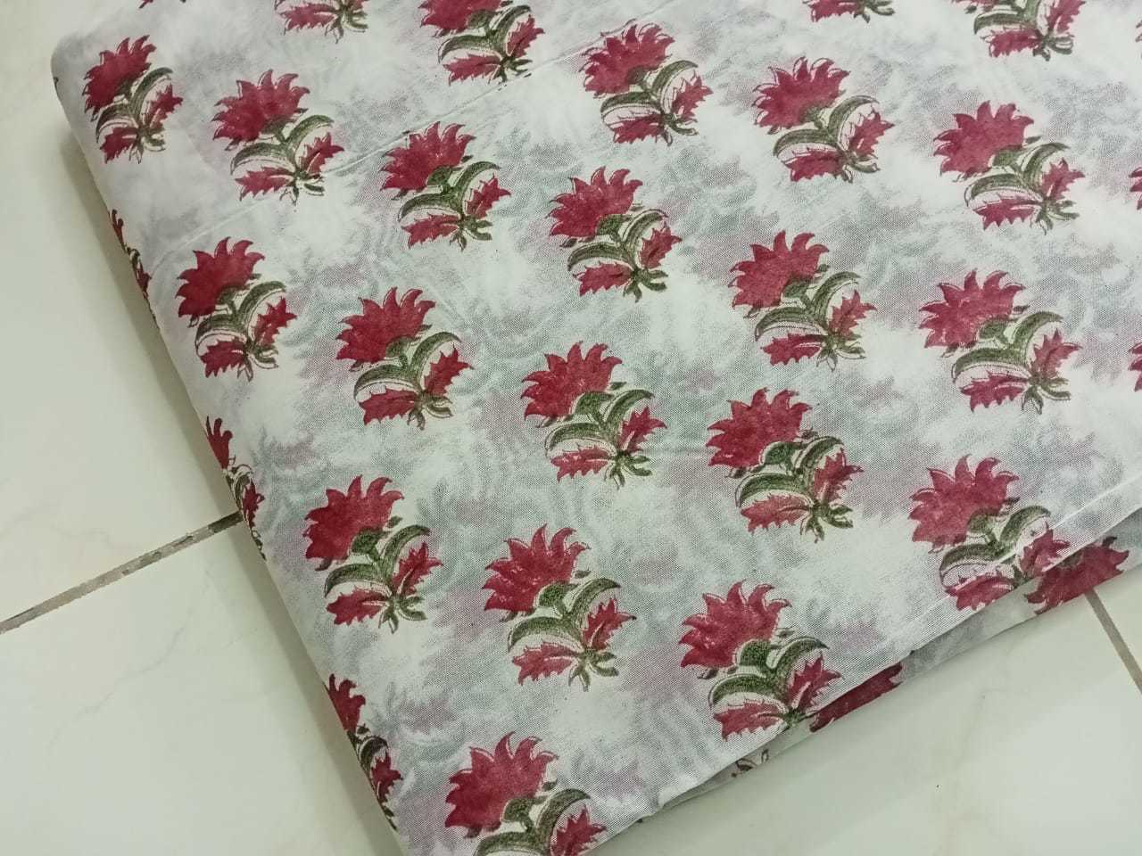 Chanderi Printed Fabric - Chanderi Cotton, 97 Inch Length, 44 Meter Width | Colourfast, Lightweight, Washable, Ideal For Garments & Dupattas