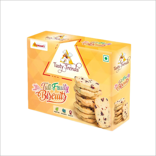 Tuti Fruity Biscuits - Crispy Round Snack with Fruity Flavor, Sweet Taste and Nutritious Milk Goodness
