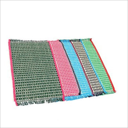 Cotton Door Mat For Bedroom - Cotton, 16x24 Inch, Various Colors | Washable, Rectangle Shape, Ideal for Home Usage