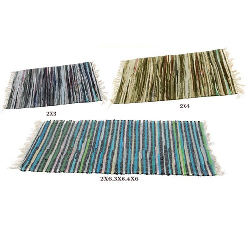 Cotton Door Mat - Cotton Material, 2x3 to 4x6 Inch Sizes, Various Colors - Washable, Rectangle Shape for Versatile Home Use