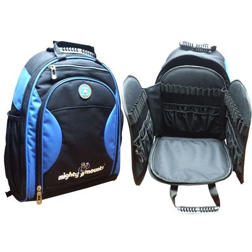 उपकरण रखने के लिए आंतरिक फ़ोल्डर के साथ माइटी माउंट्स एचवीएसी प्रोफेशनल हैवी ड्यूटी टूल बैग