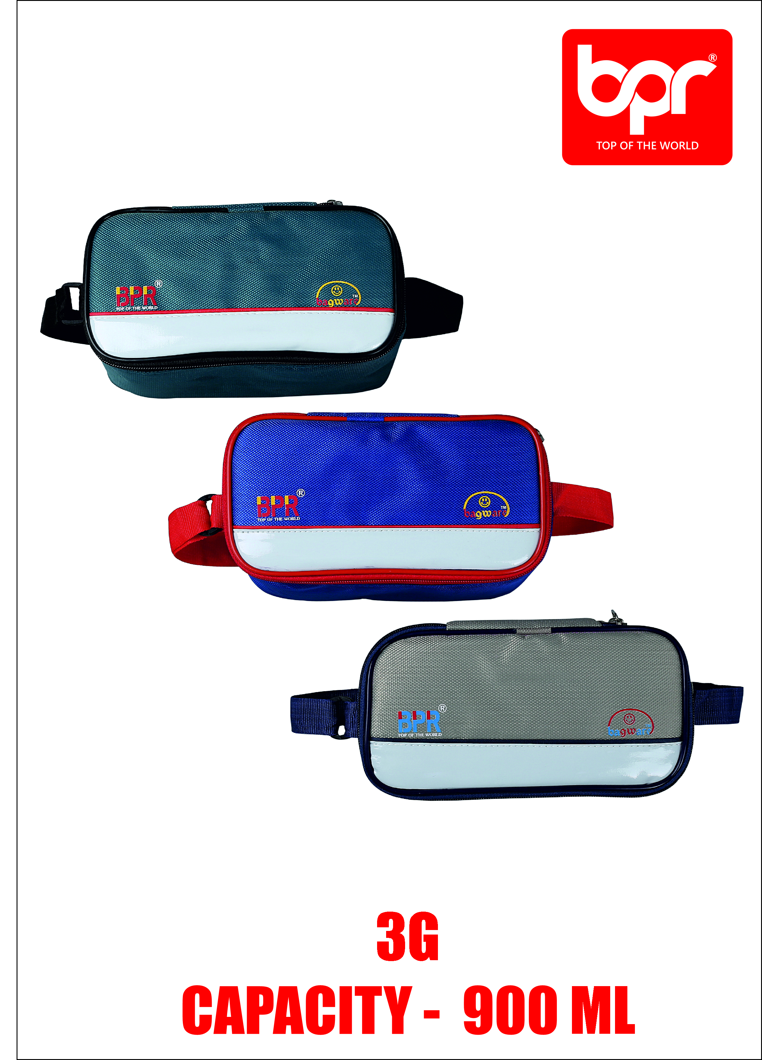 3 Colours Available Tiffin Lunch Box