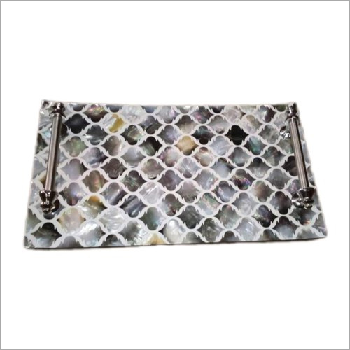 सी शेल हैंडीक्राफ्ट सर्विंग ट्रे