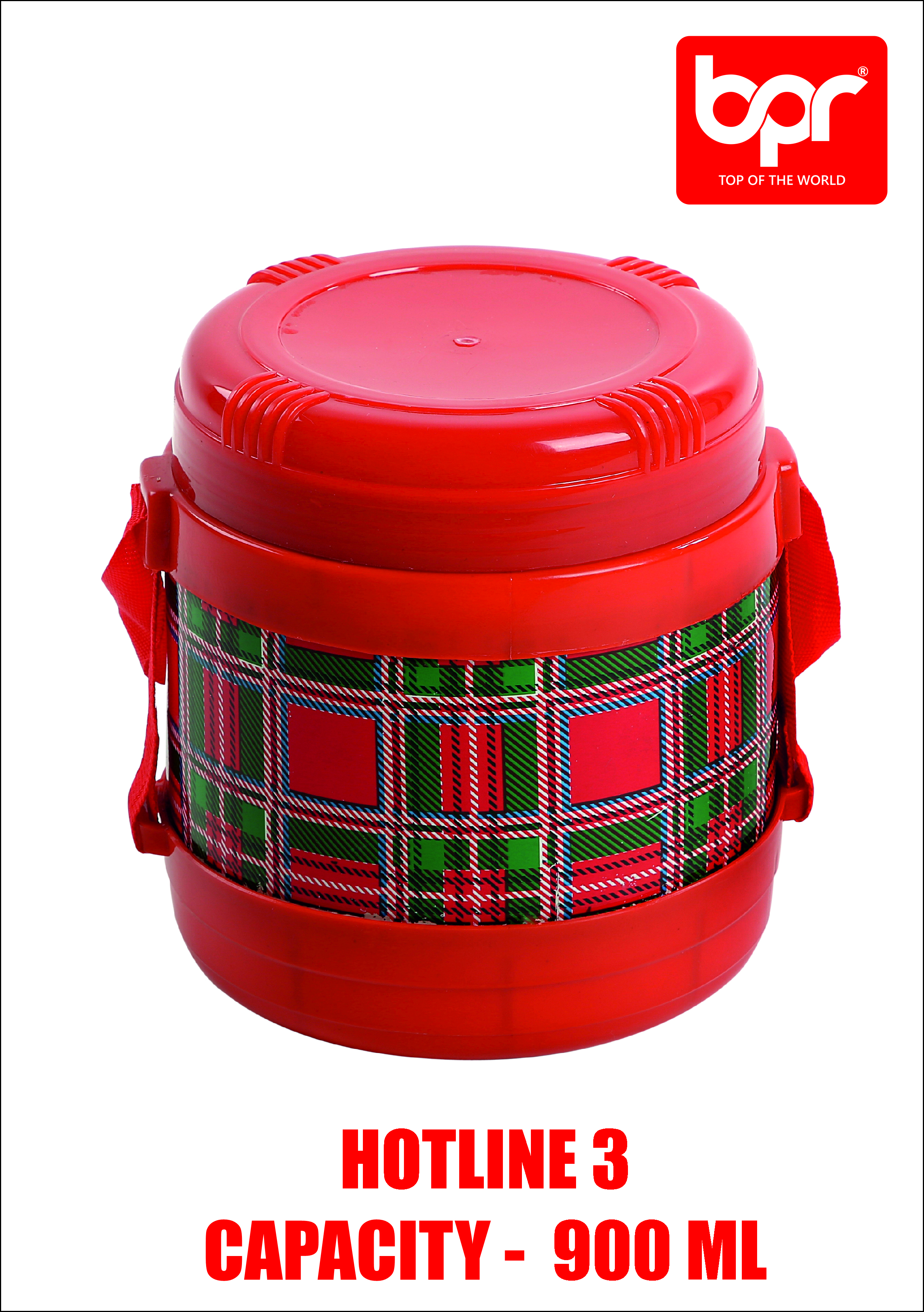 Insulated Lunch Box - Stainless Steel Containers, 300 Ml Size | Hygienic Food Grade Plastic, Available In 4 Colors, Round Bottom Design, Belt Handles