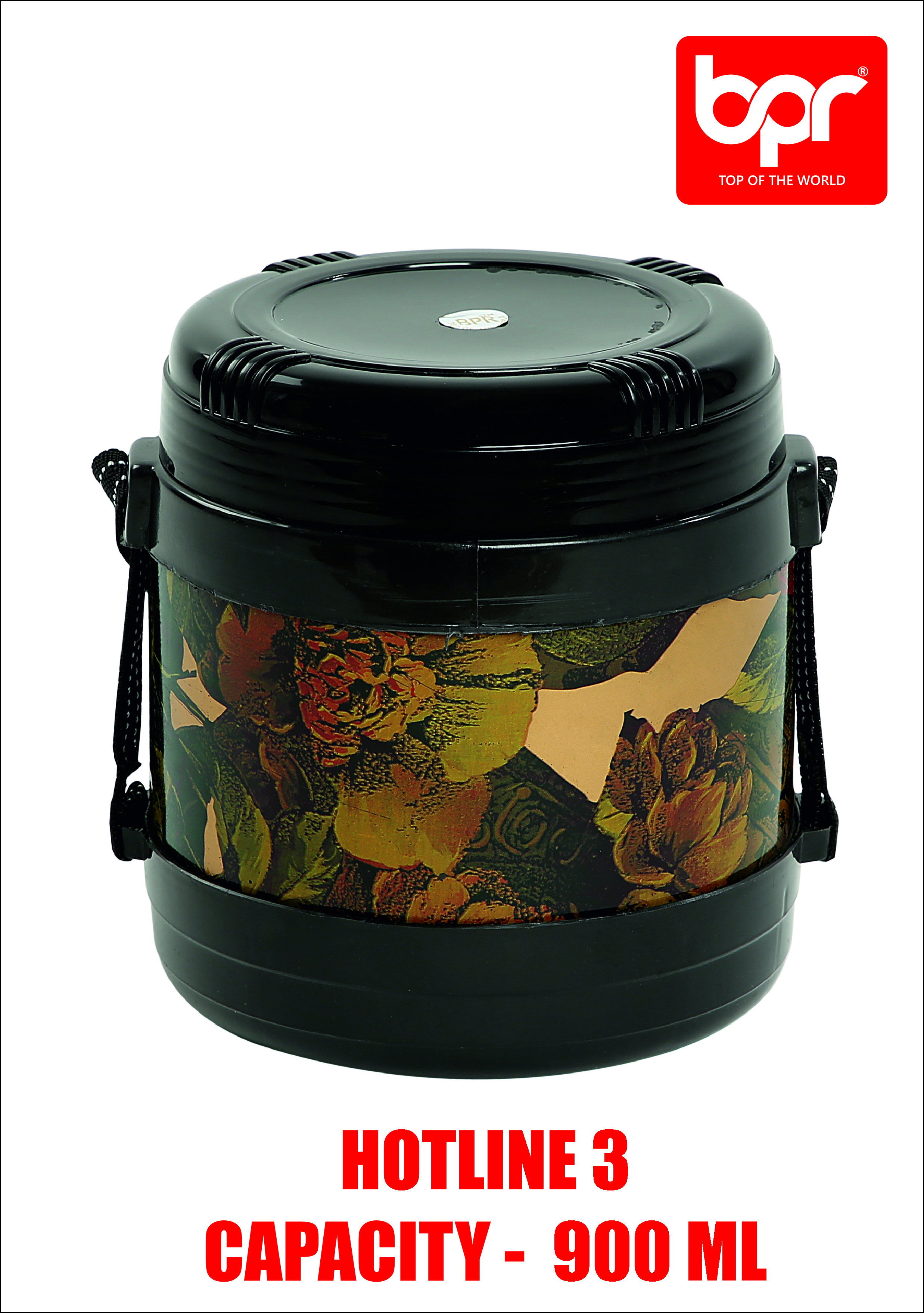 Insulated Lunch Box - Stainless Steel Containers, 300 Ml Size | Hygienic Food Grade Plastic, Available In 4 Colors, Round Bottom Design, Belt Handles