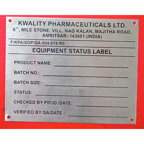 Etched Stainless Steel Nameplates - Premium Grade Stainless Steel, Durable and Elegant Design for Personalized Identification