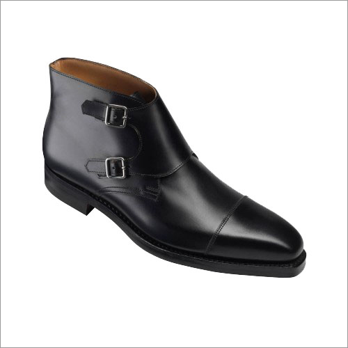 Black Mens Monk Strap Formal Shoes