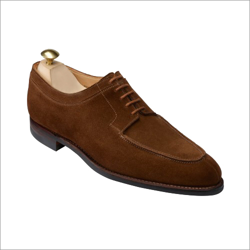 Brown Mens Suede Office Shoes