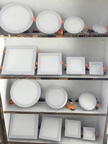 12 W Panel Light - Aluminium, Square And Round, White Color | High Brightness Leds, Low Power Consumption, Glare-free Illumination, Long Life (20,000+ Hrs)