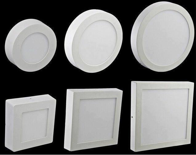 12 W Panel Light - Aluminium, Square And Round, White Color | High Brightness Leds, Low Power Consumption, Glare-free Illumination, Long Life (20,000+ Hrs)