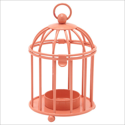 Cage Candle Holder - Iron Metal Design | Indian Style Artificial Home Decor with Elegant Aesthetic Appeal and Unique Charm
