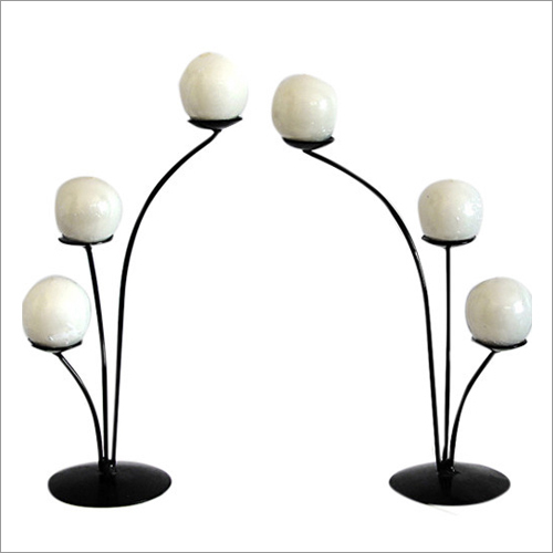 Metal Candle Holder - Iron Material, Indian Artificial Style | Elegant Home Decoration Accent