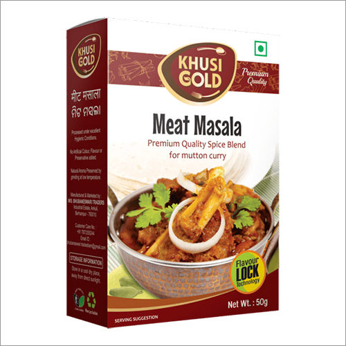 Powder 50 Gm Box Packging Meat Masala