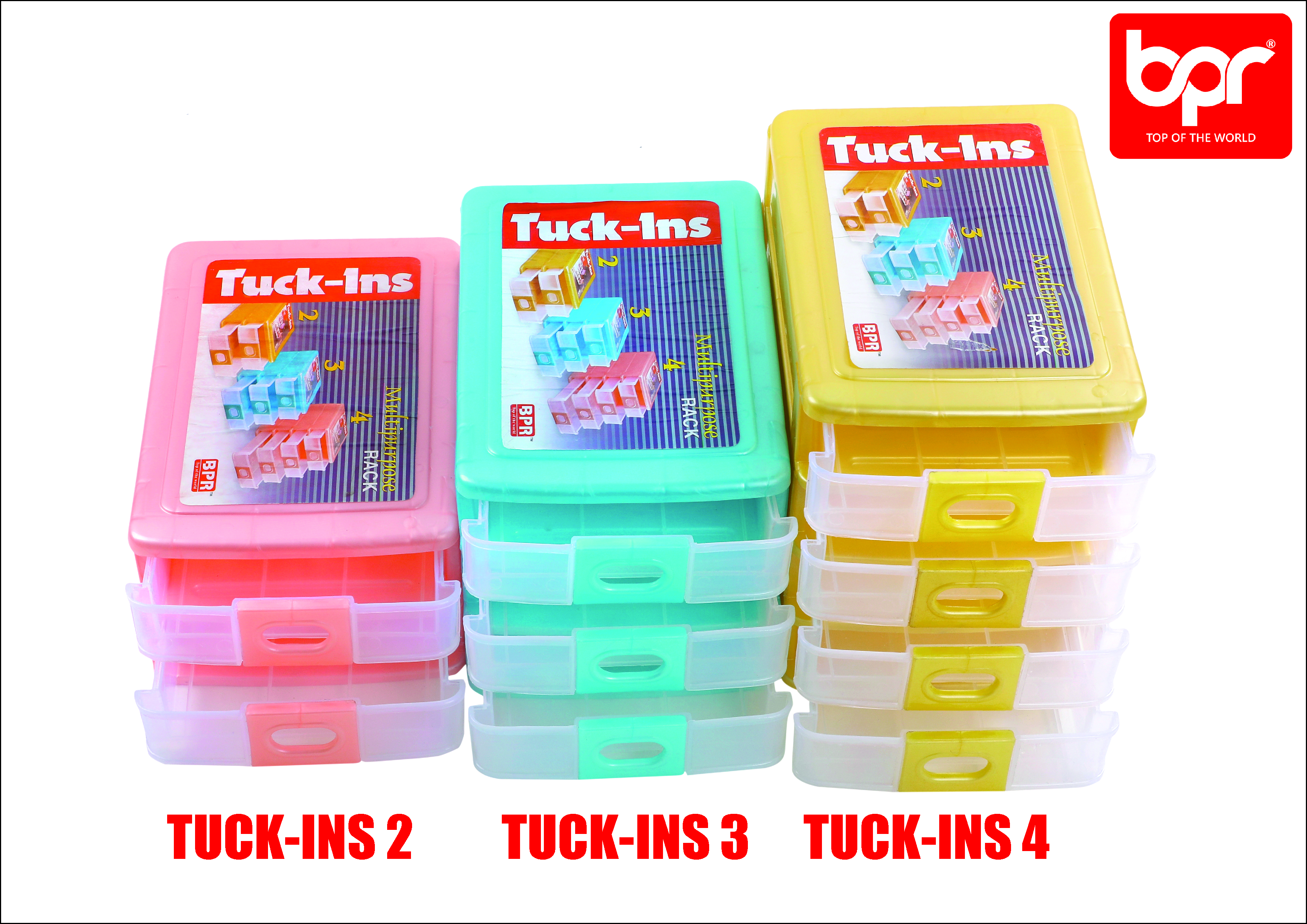 Plastic Cabinet Drawers - Rigid Plastic, 10.5x7.25x9.25 Inches, Available In Blue, Yellow, Pink | Large-capacity, Lightweight, Easy-grab Handles