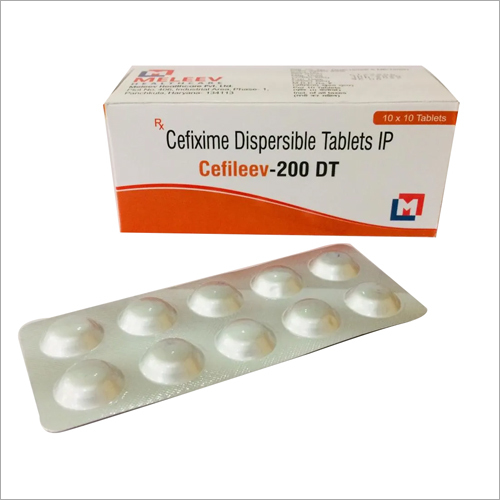 Cefixime Dispersible Tablets IP - 200mg Dosage | Blister Pack, Treats Bacterial Infections, Room Temperature Storage