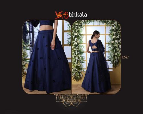 Party Wear Lehenga - Color: Blue