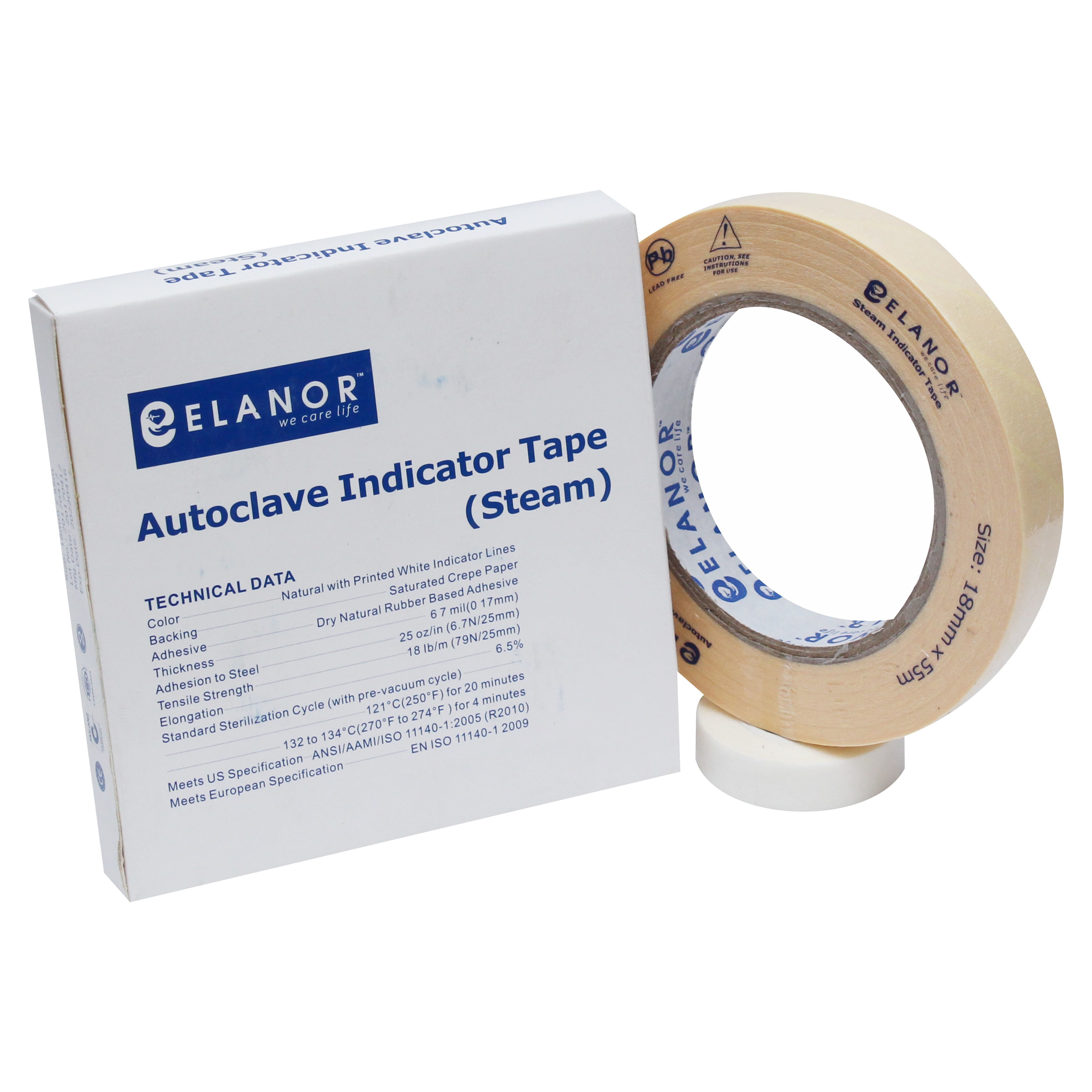 Beige Steam Autoclave Indicator Tape