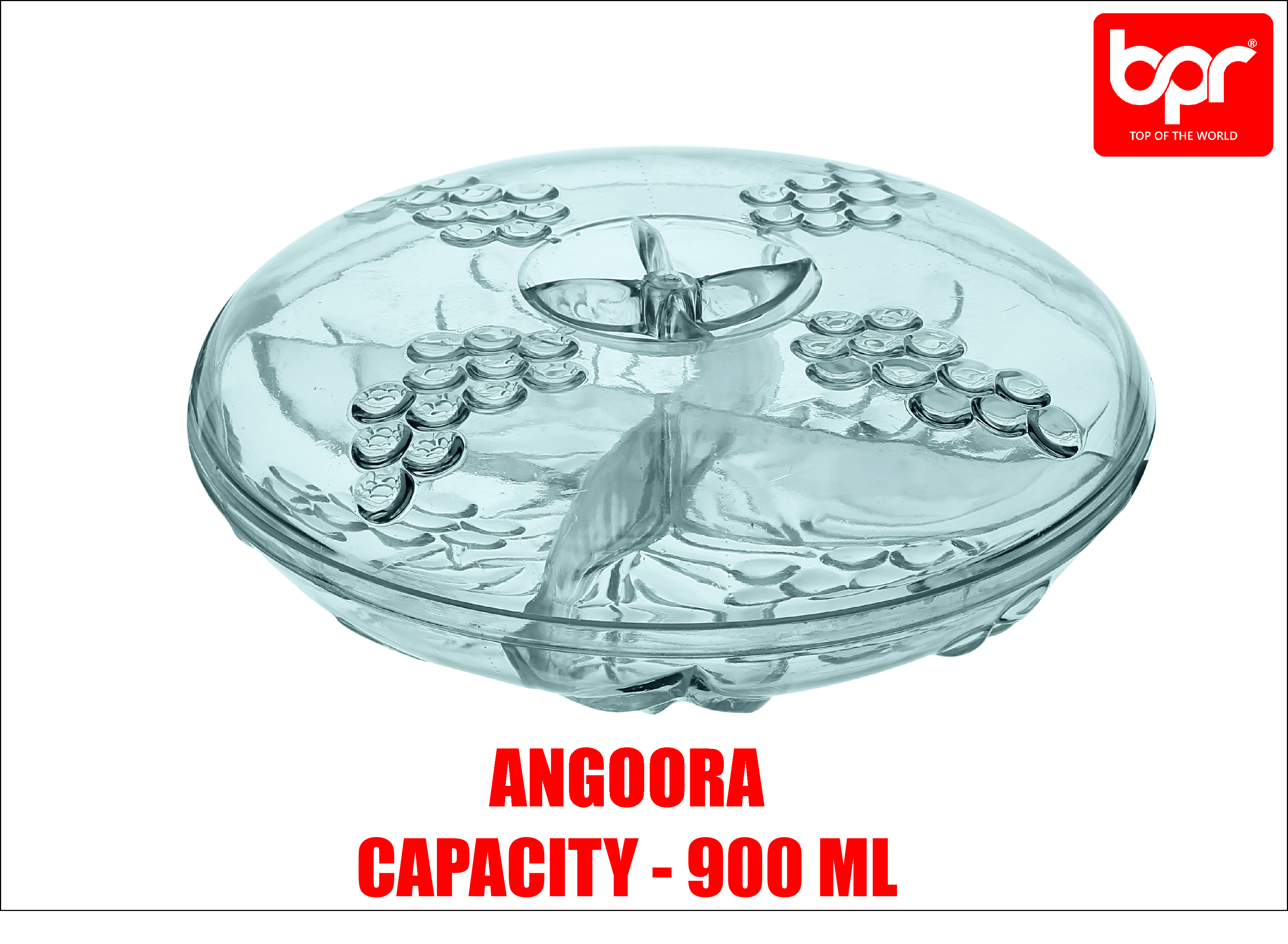 Crystal White Designer Dry Fruit Tray