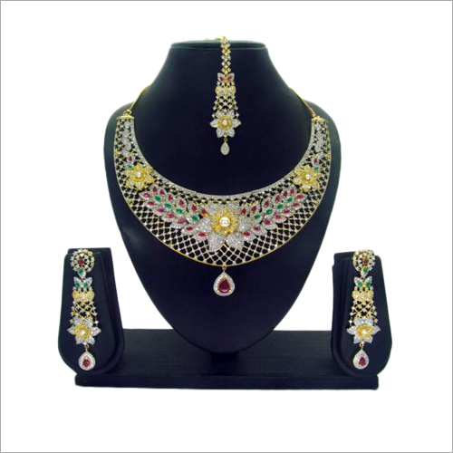 CZ कॉलर हार सेट