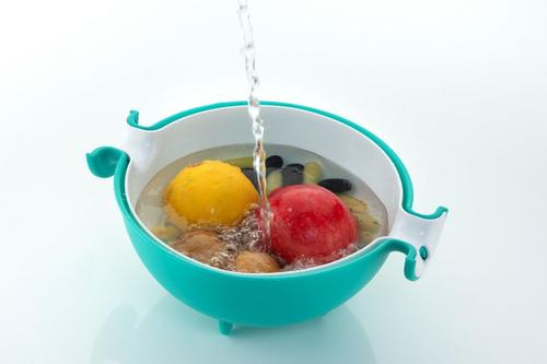 ब्लू राउंड शेप फूड स्ट्रेनर